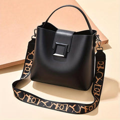 PU Leather Shoulder Bag Large Capacity Zipper Tote Handbag
