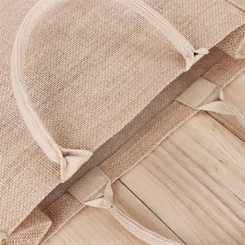 Large Capacity Linen Tote Bag Reusable Grocery Shopping Bag Eco friendly