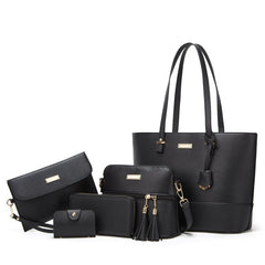 Faux Leather Bag Set Multifunctional Large Capacity