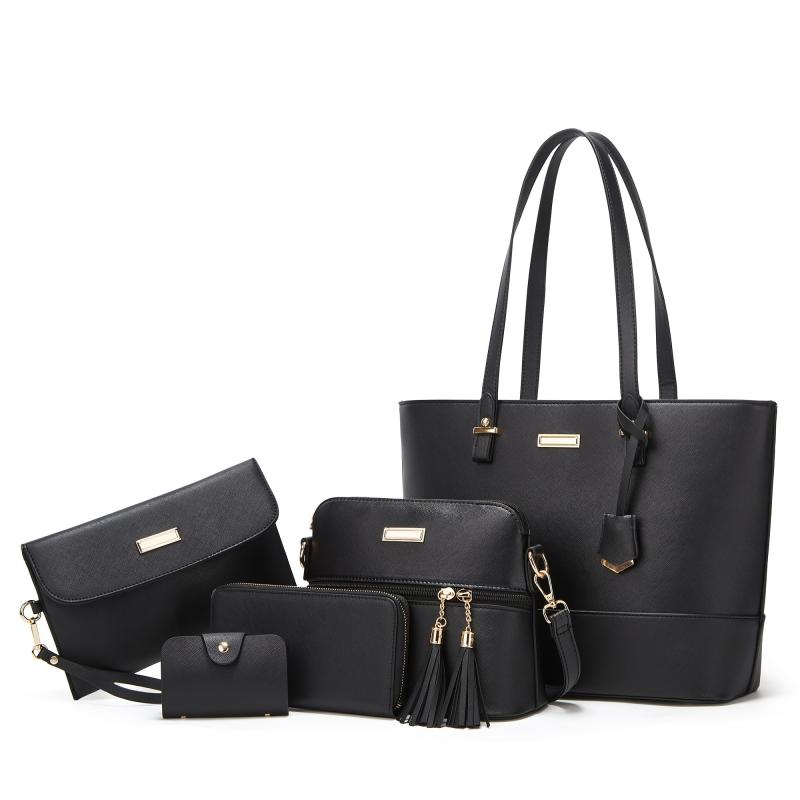 Faux Leather Bag Set Multifunctional Large Capacity