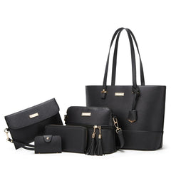 Faux Leather Bag Set Multifunctional Large Capacity