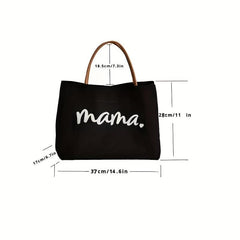 Mothers Canvas Tote Bag Large Capacity Lightweight Shoulder Bag