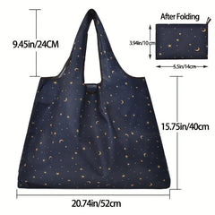 Large Capacity Lightweight Tote Bag Foldable Durable Shoulder Bag