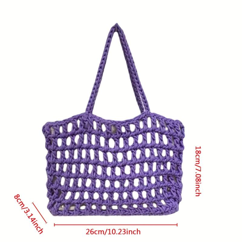 Crochet Tote Bag Boho Style Summer Beach Bag