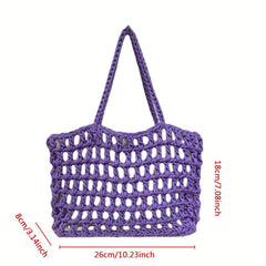 Crochet Tote Bag Boho Style Summer Beach Bag