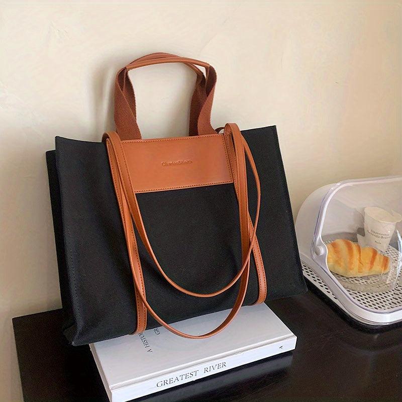 Large Capacity Canvas Tote Bag Lightweight Shoulder Bag
