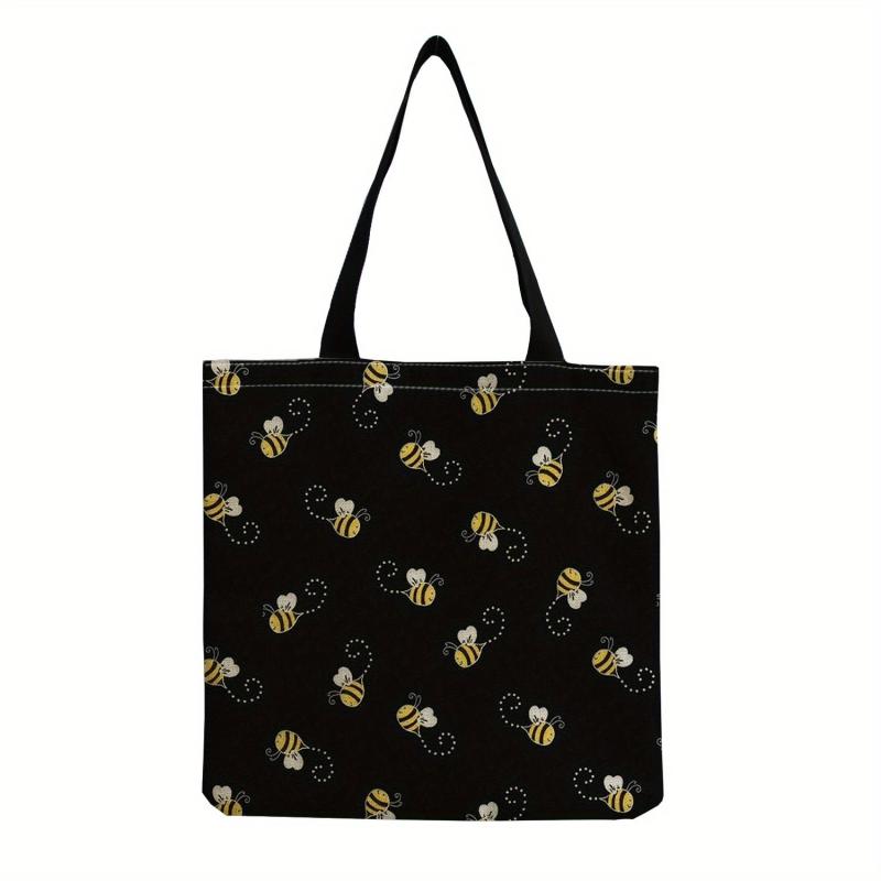 Bee Print Shoulder Bag Large Capacity Tote Bag Women's Handbag