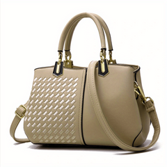 Colorblock Embroidery Crossbody Bag Top Handle Satchel Purses