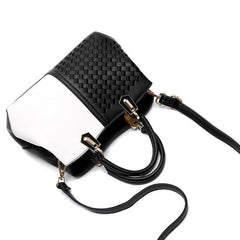 Colorblock Embroidery Crossbody Bag Top Handle Satchel Purses