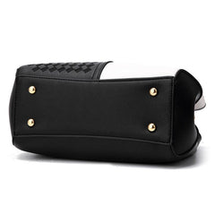 Colorblock Embroidery Crossbody Bag Top Handle Satchel Purses