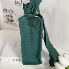 Corduroy Tote Bag Zipper Crossbody Bag
