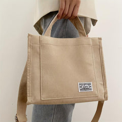 Corduroy Tote Bag Zipper Crossbody Bag