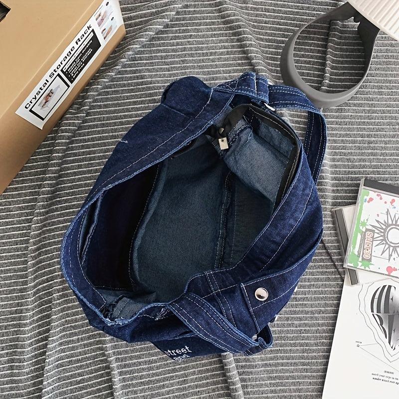 Stylish Denim Hobo Bag Crossbody Bag