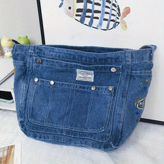 Stylish Denim Hobo Bag Crossbody Bag