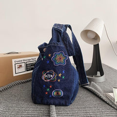 Stylish Denim Hobo Bag Crossbody Bag