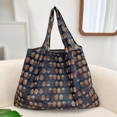 Monkey Pattern Folding Shopping Bag Reusable Grocery Bag Large Capacity