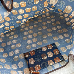Monkey Pattern Folding Shopping Bag Reusable Grocery Bag Large Capacity