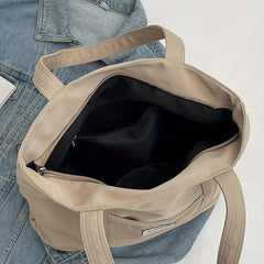 Oxford Cloth Tote Bag Lightweight Travel Shoulder Bag Large Capacity