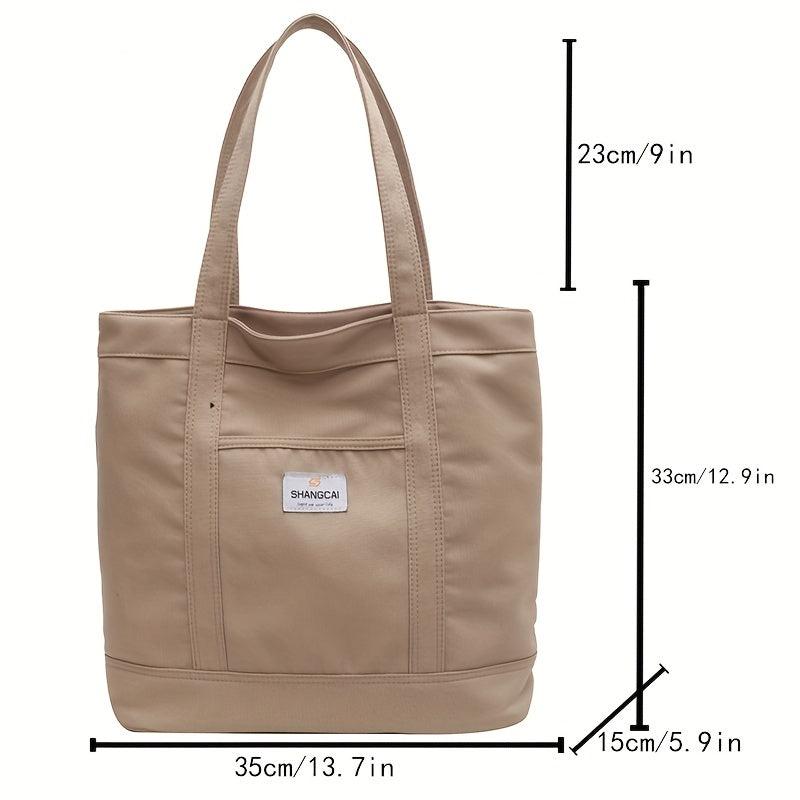 Oxford Cloth Tote Bag Lightweight Travel Shoulder Bag Large Capacity