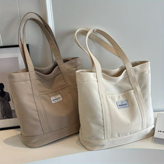 Oxford Cloth Tote Bag Lightweight Travel Shoulder Bag Large Capacity