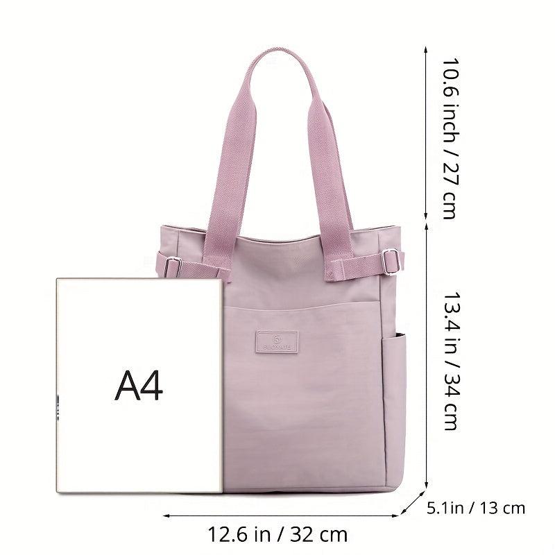 Large Capacity Nylon Tote Bag Lightweight Shoulder Handbag for Women Girls