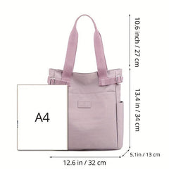 Large Capacity Nylon Tote Bag Lightweight Shoulder Handbag for Women Girls