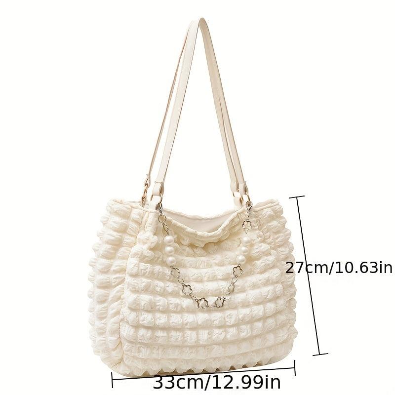 Cloud Pleated Hobo Bag Underarm Tote Casual Handbag
