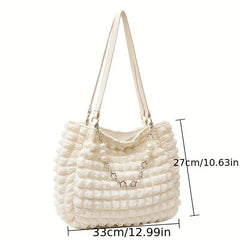 Cloud Pleated Hobo Bag Underarm Tote Casual Handbag