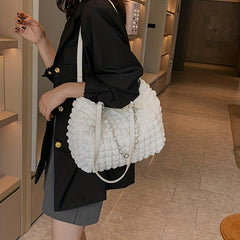 Cloud Pleated Hobo Bag Underarm Tote Casual Handbag