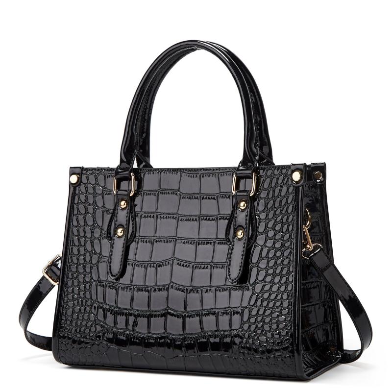 Crocodile Pattern Tote Bag Faux Leather Shoulder Bag