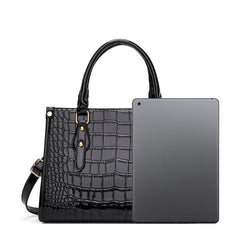 Crocodile Pattern Tote Bag Faux Leather Shoulder Bag