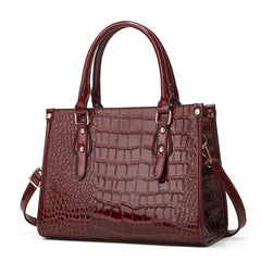 Crocodile Pattern Tote Bag Faux Leather Shoulder Bag