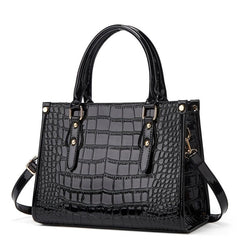Crocodile Pattern Tote Bag Faux Leather Shoulder Bag