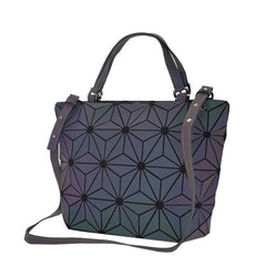 Geometric Pattern Tote Bag Luminous Shoulder Handbag