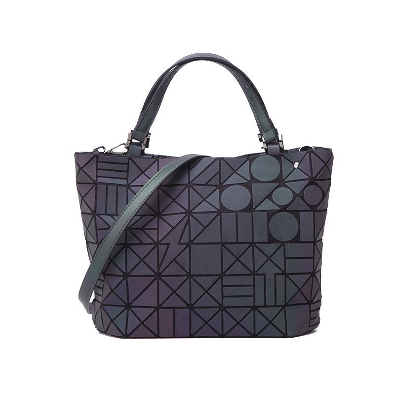 Geometric Pattern Tote Bag Luminous Shoulder Handbag