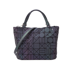 Geometric Pattern Tote Bag Luminous Shoulder Handbag