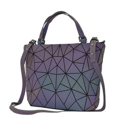 Geometric Pattern Tote Bag Luminous Shoulder Handbag