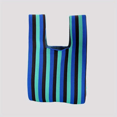 Striped Print Multicolored Knitted Casual Handbag Large Capacity
