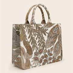 Vintage Flower Embroidery Tote Bag Classic Handbag For Wor