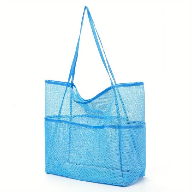 Large Capacity Mesh Tote Bag Waterproof Storage Shoulder Bag