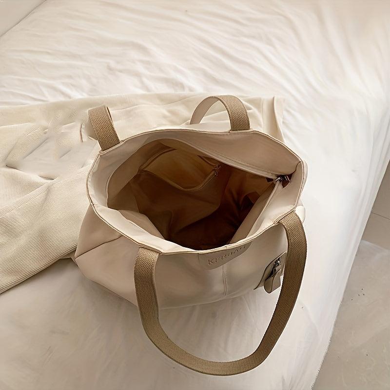Large Capacity Ruched Shoulder Bag for Work & Shopping