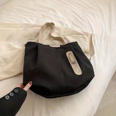 Large Capacity Ruched Shoulder Bag for Work & Shopping