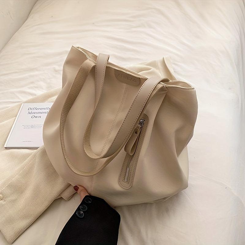 Large Capacity Ruched Shoulder Bag for Work & Shopping