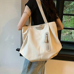 Large Capacity Ruched Shoulder Bag for Work & Shopping
