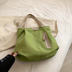 Large Capacity Ruched Shoulder Bag for Work & Shopping