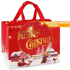 8PCS Christmas Gift Bags Non Woven Shopping Tote Bags With Handles