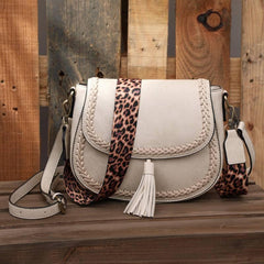 Tassel Decor Saddle Bag Crossbody Bag Women's Flap Shoulder Bag