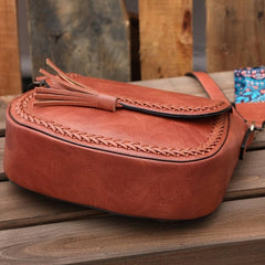 Tassel Decor Saddle Bag Crossbody Bag Women's Flap Shoulder Bag