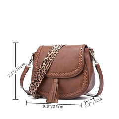 Tassel Decor Saddle Bag Crossbody Bag Women's Flap Shoulder Bag