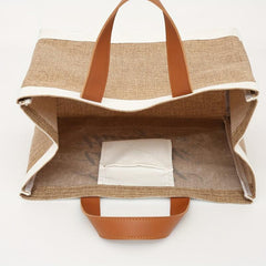 Vintage Letter Graphic Tote Bag Large Capacity Satchel Bag